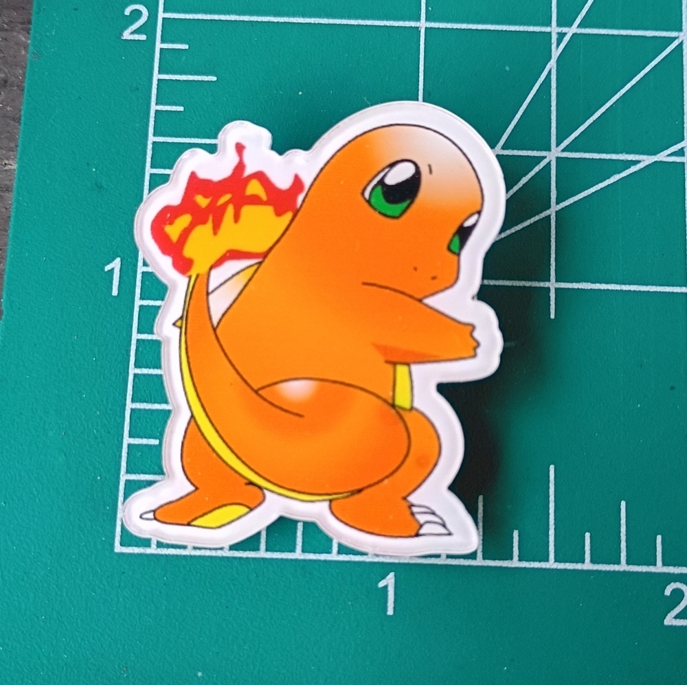 2/$10 Pokemon Charmander Acrylic Pin